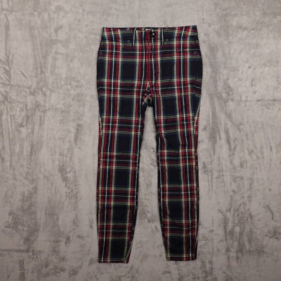 vineyard vines Jamie high rise jolly plaid pants women's 0 multi-color - Picture 1 of 13